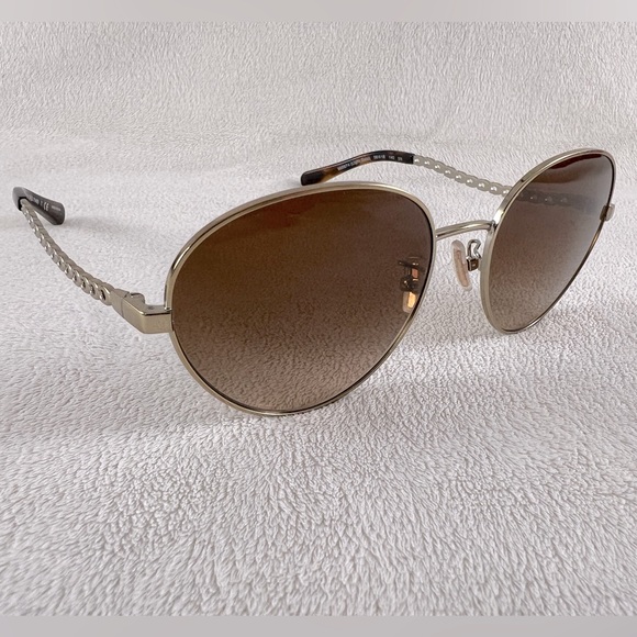 Coach Light Gold Chain Glasses HC7114-L1148 900574 56-18-140 - Picture 1 of 9